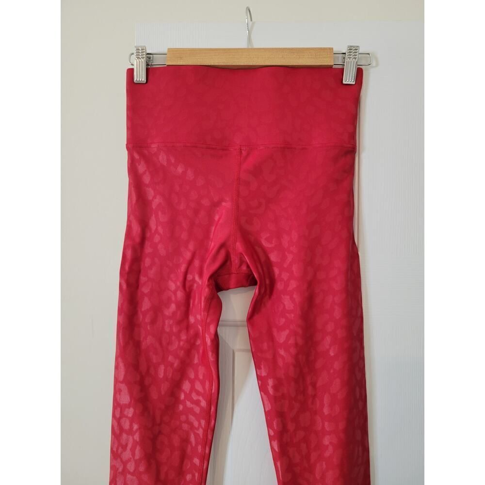 Carbon38 High Rise Full-length Legging In Leopard Takara Shine Red S - Picture 3 of 5